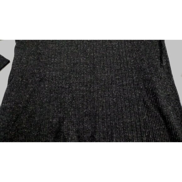 Claiborne Sweater Mens Sz M Dark Gray Ribbed Long Sleeve High Neck - Picture 13 of 13